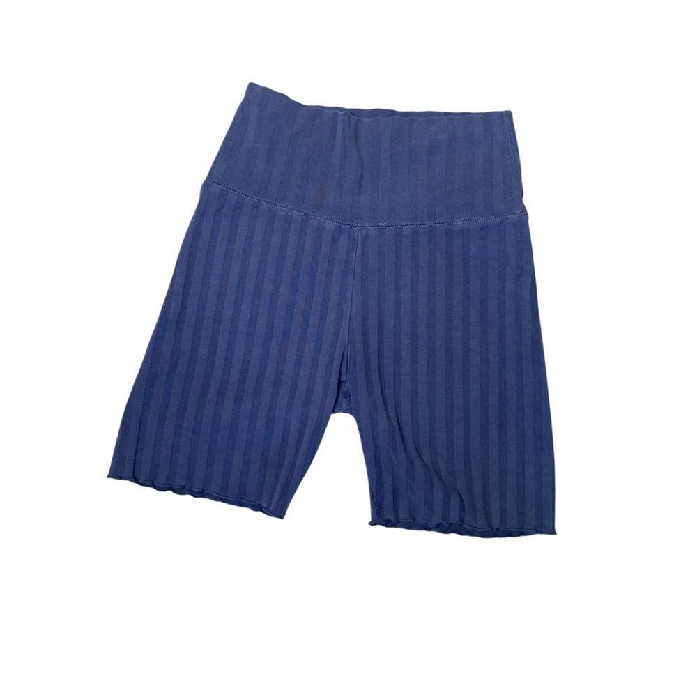OFFLINE by Aerie OG Original Ribbed Bike Shorts Blue High Rise Athleisure